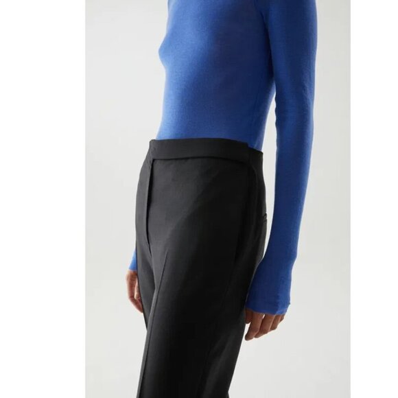 NEW COS | Tailored Wool Slim-Fit Trousers In Black - Picture 3 of 16